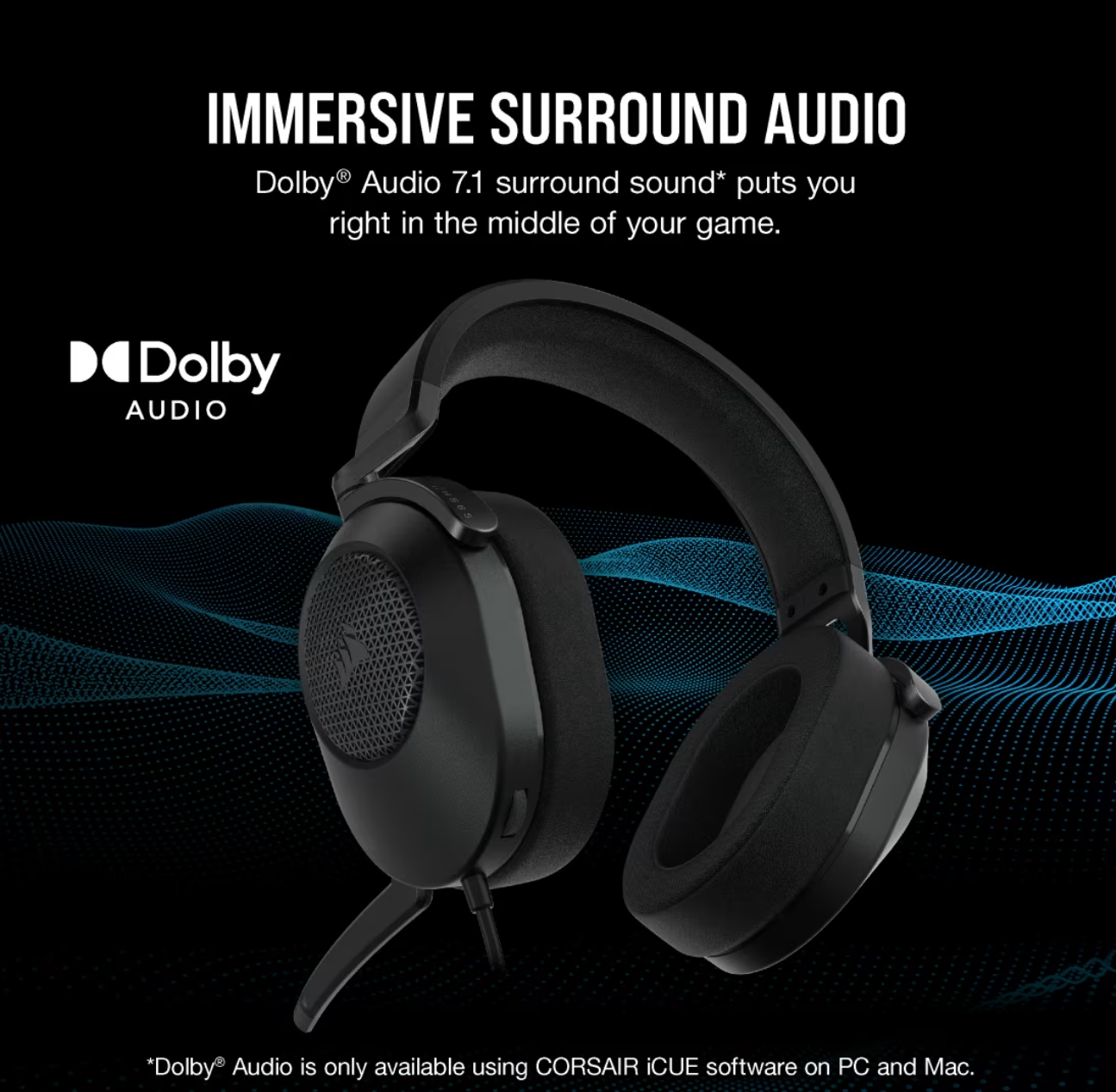 HS65 SURROUND Wired Gaming Headset Carbon