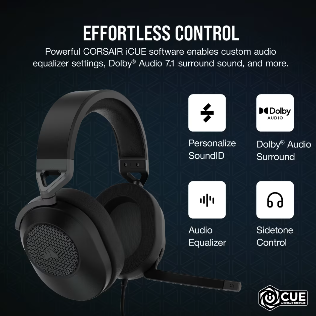HS65 SURROUND Wired Gaming Headset Carbon