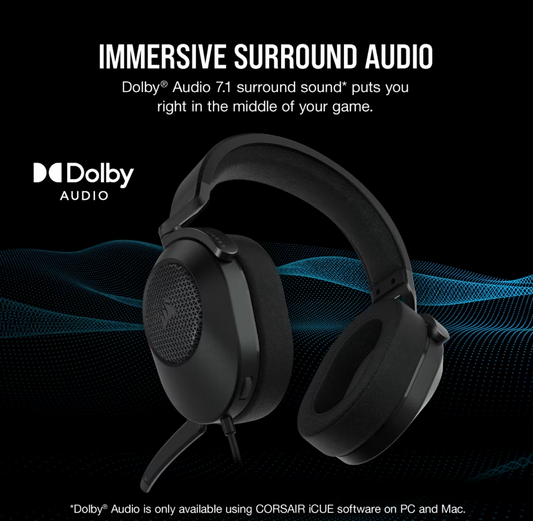 HS65 SURROUND Wired Gaming Headset Carbon