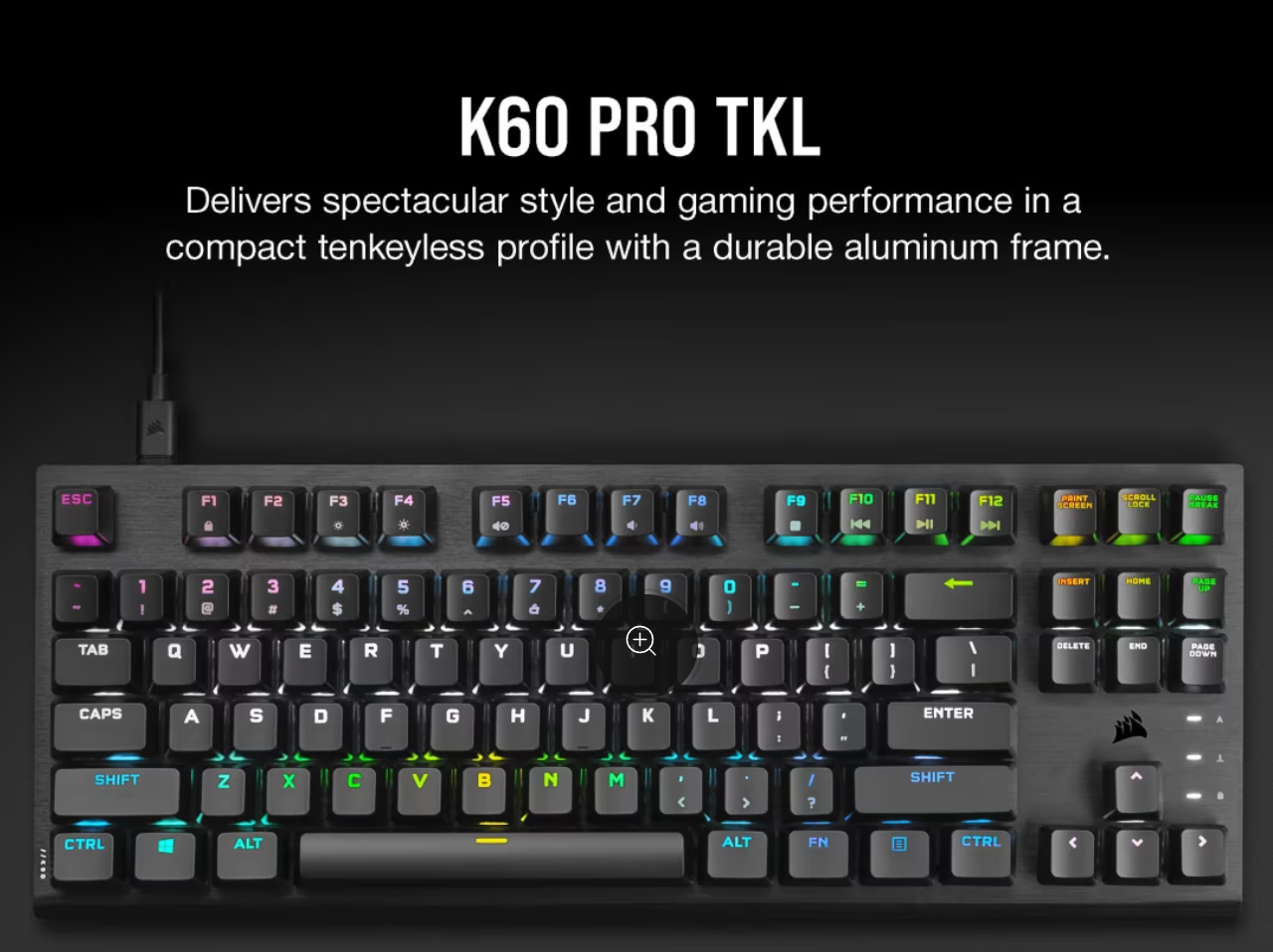 K60 PRO TKL RGB Tenkeyless Optical-Mechanical Gaming Keyboard OPX Switch