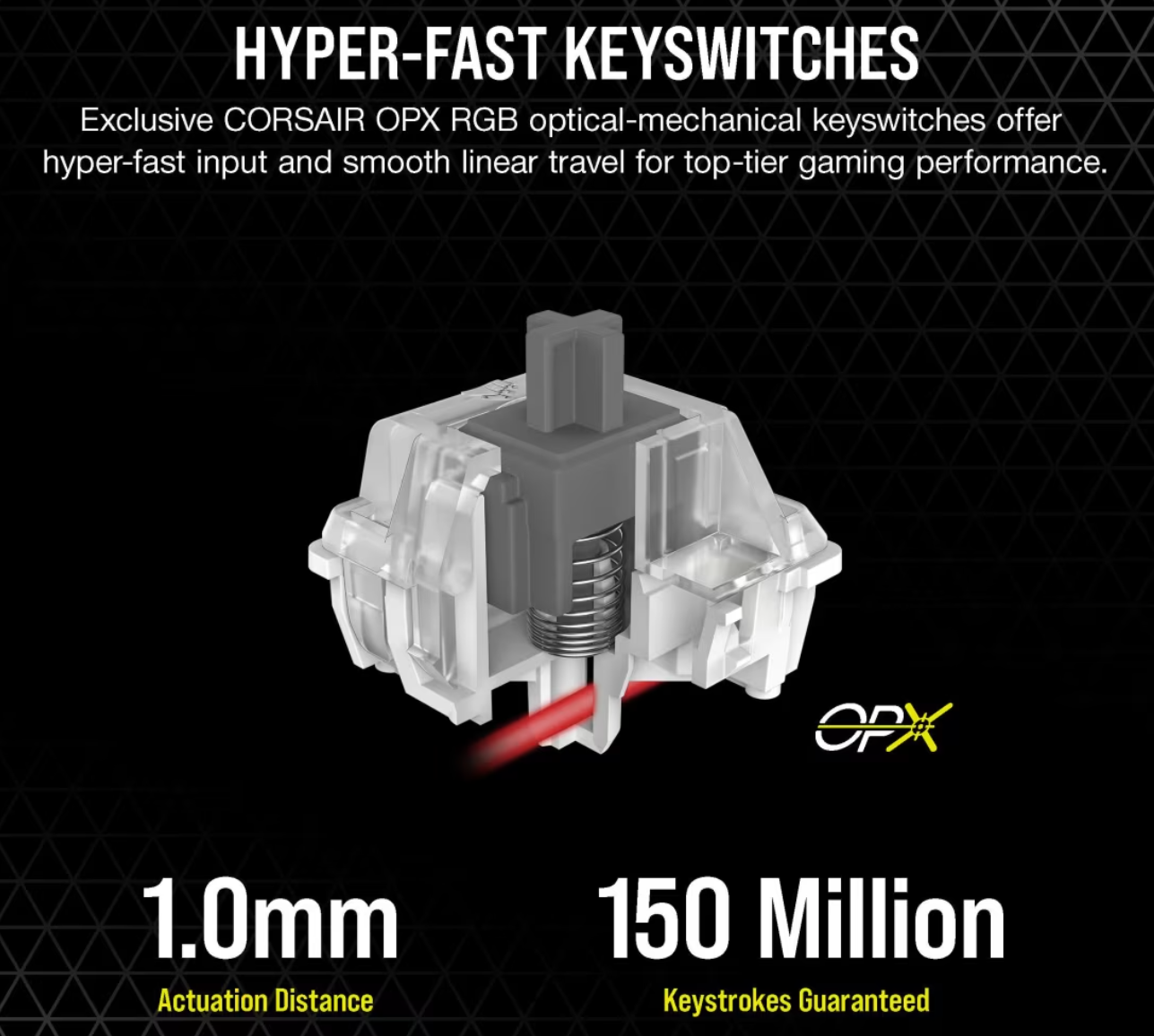 K60 PRO TKL RGB Tenkeyless Optical-Mechanical Gaming Keyboard OPX Switch
